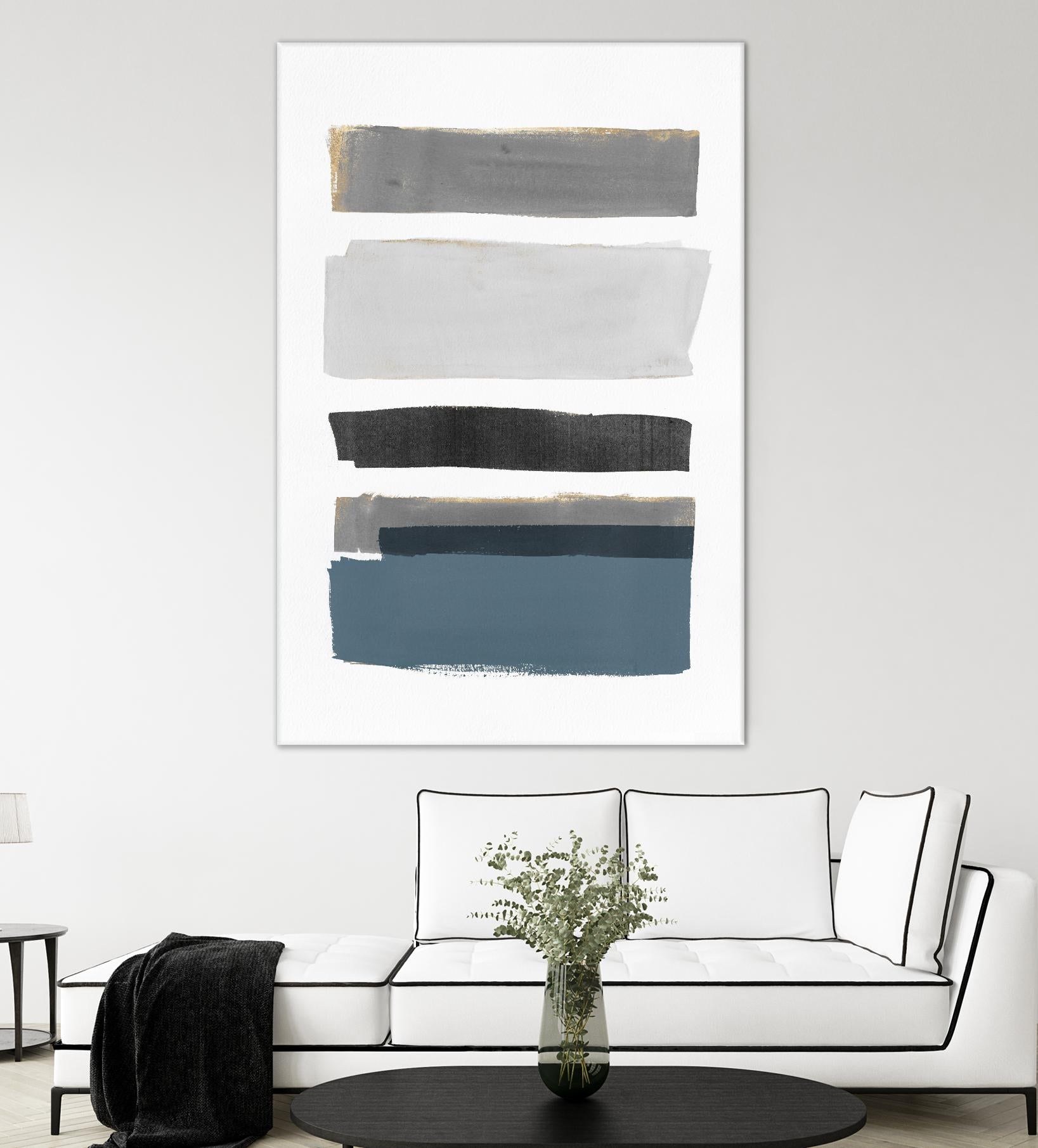 stacked Stripes I by Pi  Studio  on GIANT ART - gold shapes stripes