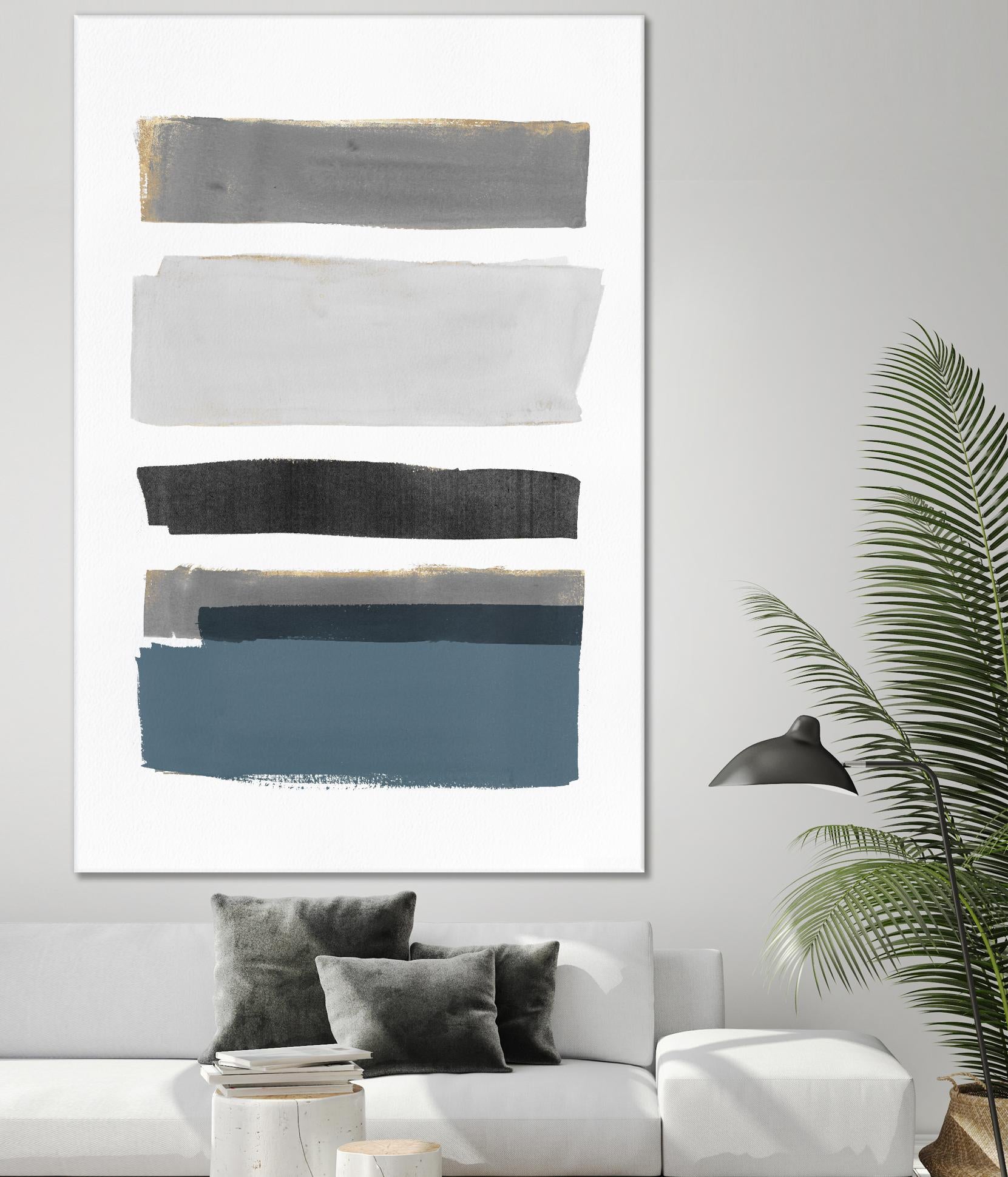 stacked Stripes I by Pi  Studio  on GIANT ART - gold shapes stripes