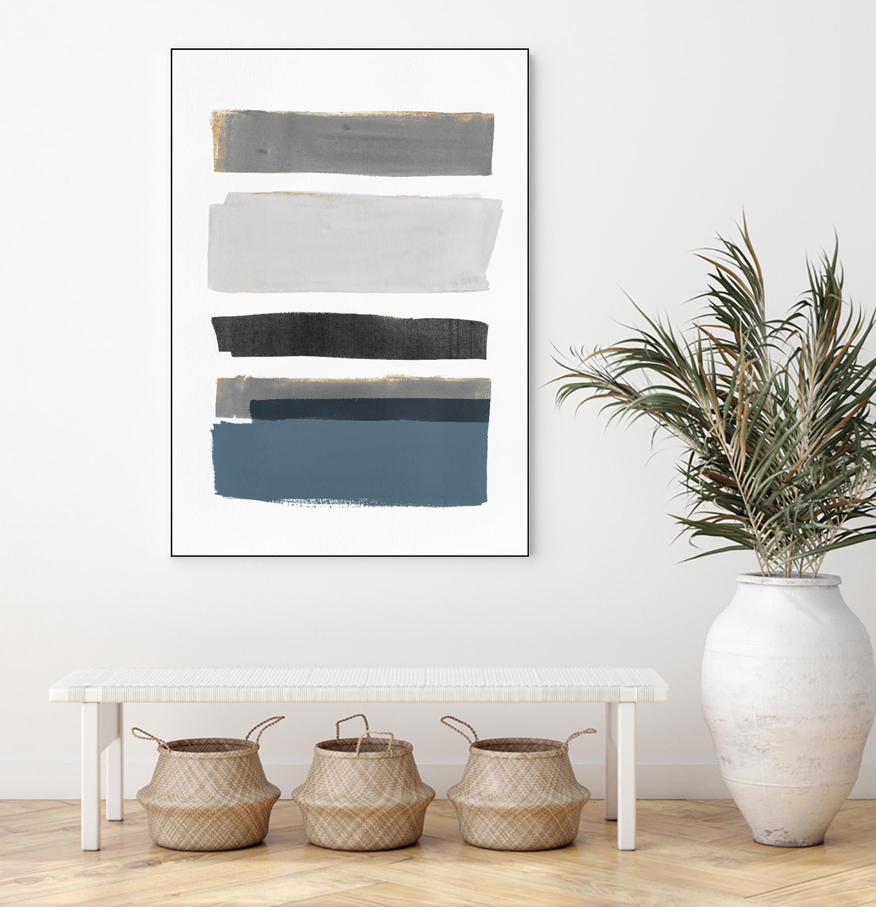 stacked Stripes I by Pi  Studio  on GIANT ART - gold shapes stripes