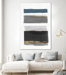 Stacked Stripes II by PI  Studio on GIANT ART - gold shapes