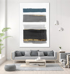 Stacked Stripes II by PI  Studio on GIANT ART - gold shapes