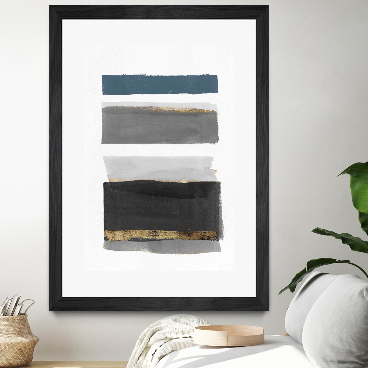 Stacked Stripes II by PI  Studio on GIANT ART - gold shapes