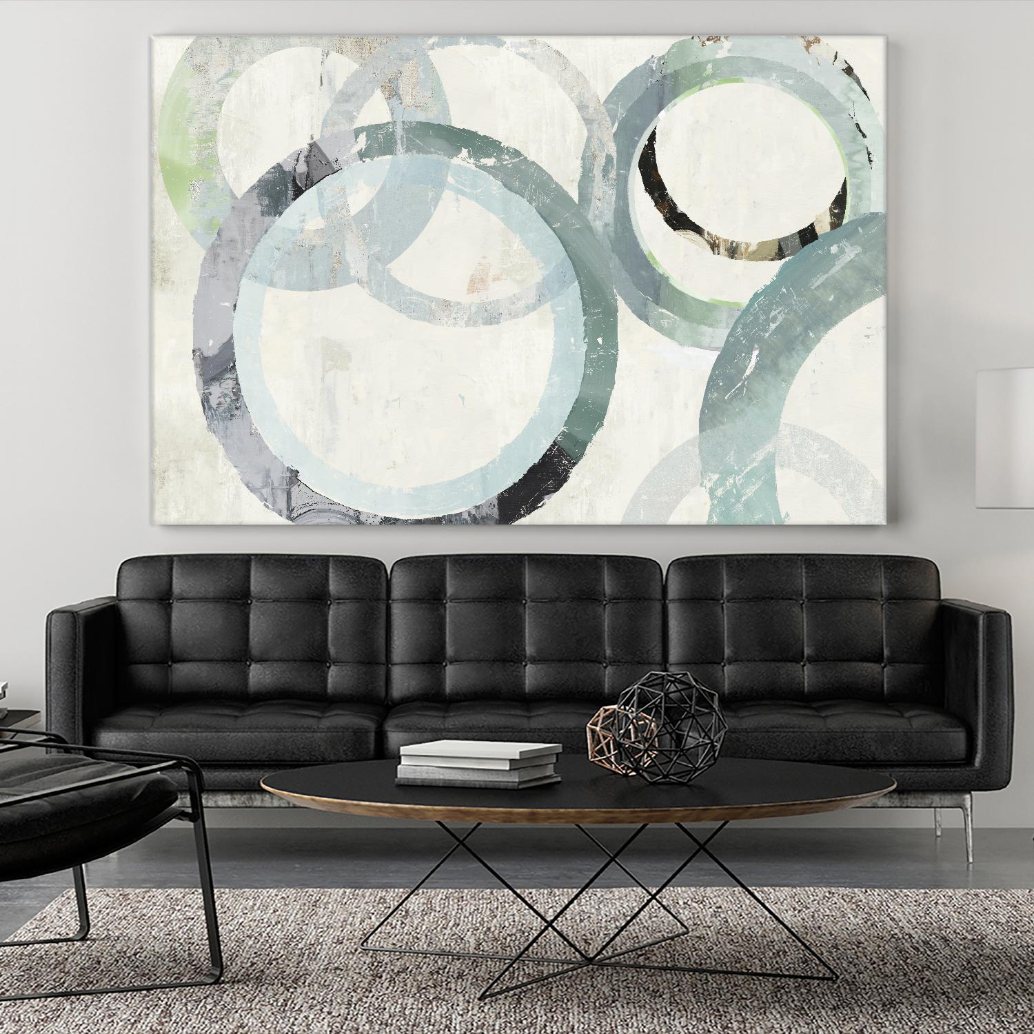 Pale Blues I by Tom Reeves on GIANT ART - green abstract