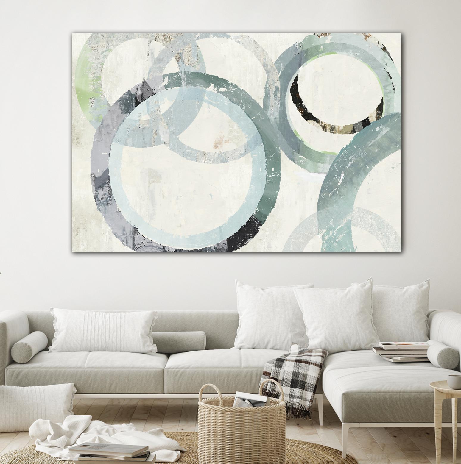 Pale Blues I by Tom Reeves on GIANT ART - green abstract