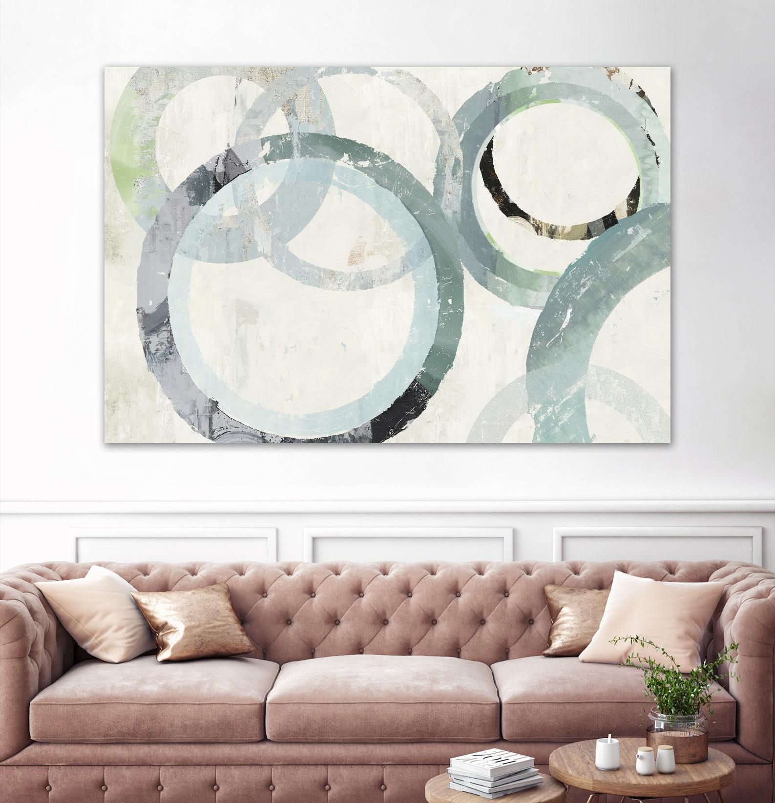 Pale Blues I by Tom Reeves on GIANT ART - green abstract