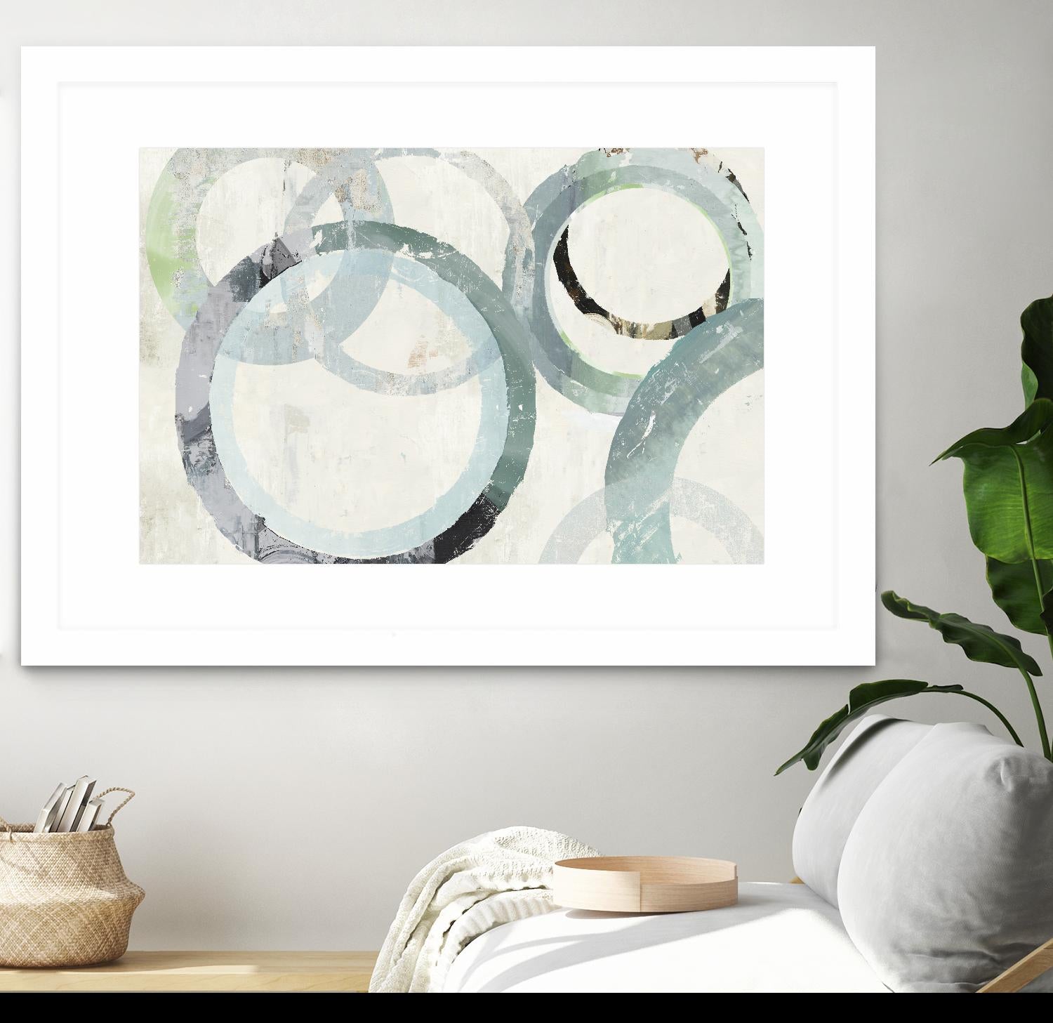 Pale Blues I by Tom Reeves on GIANT ART - green abstract