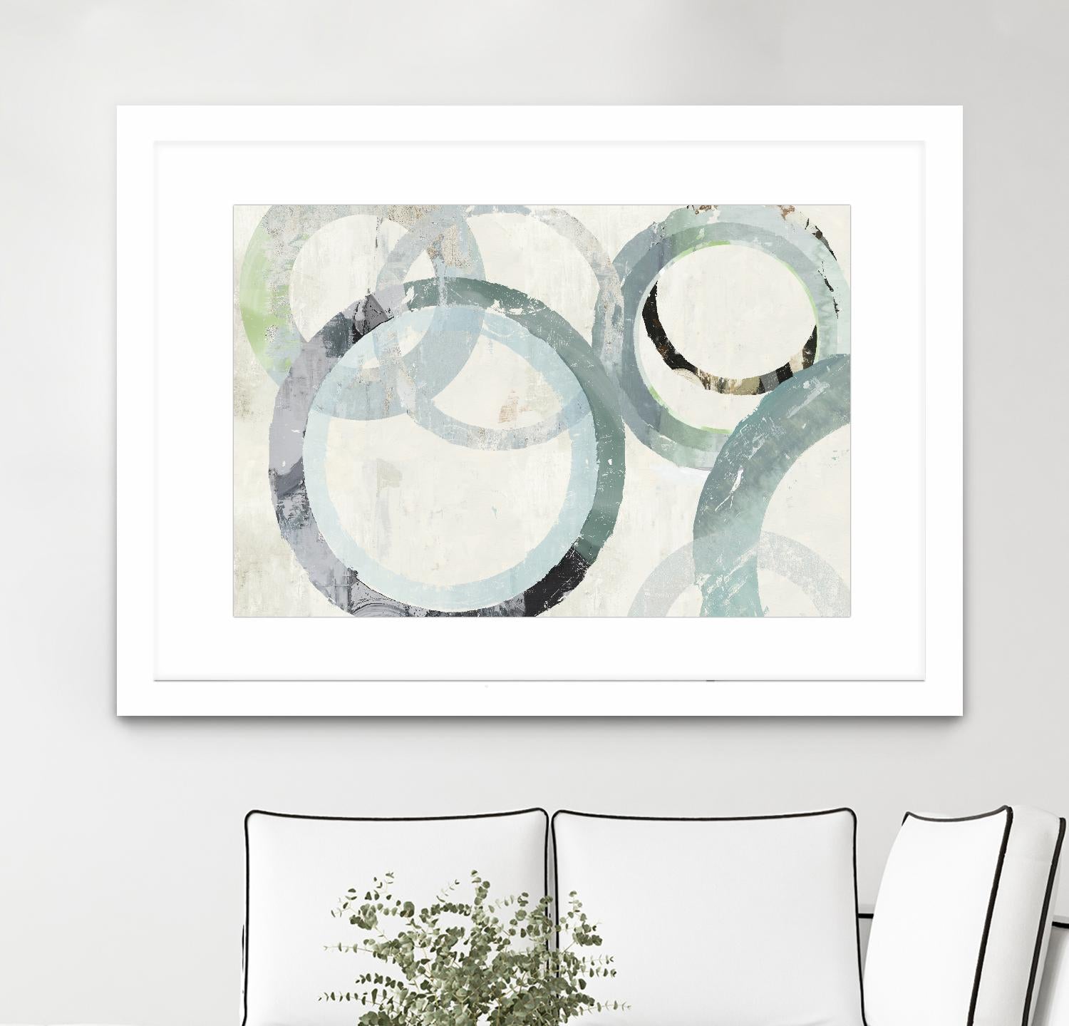 Pale Blues I by Tom Reeves on GIANT ART - green abstract