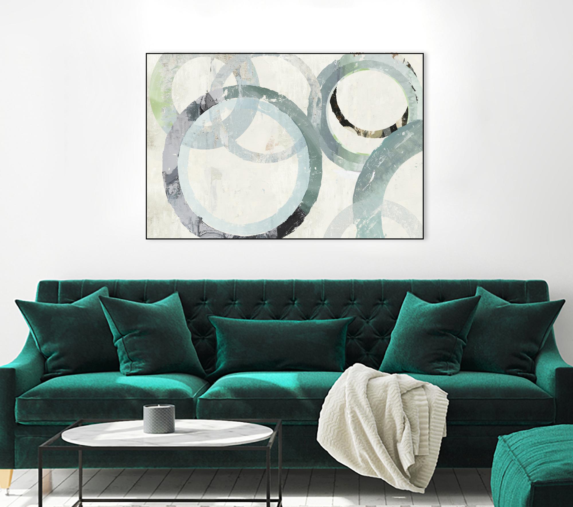 Pale Blues I by Tom Reeves on GIANT ART - green abstract