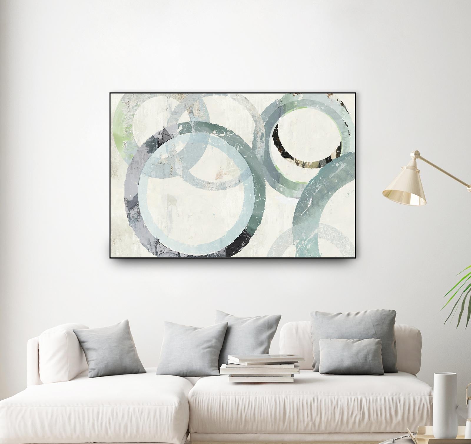 Pale Blues I by Tom Reeves on GIANT ART - green abstract