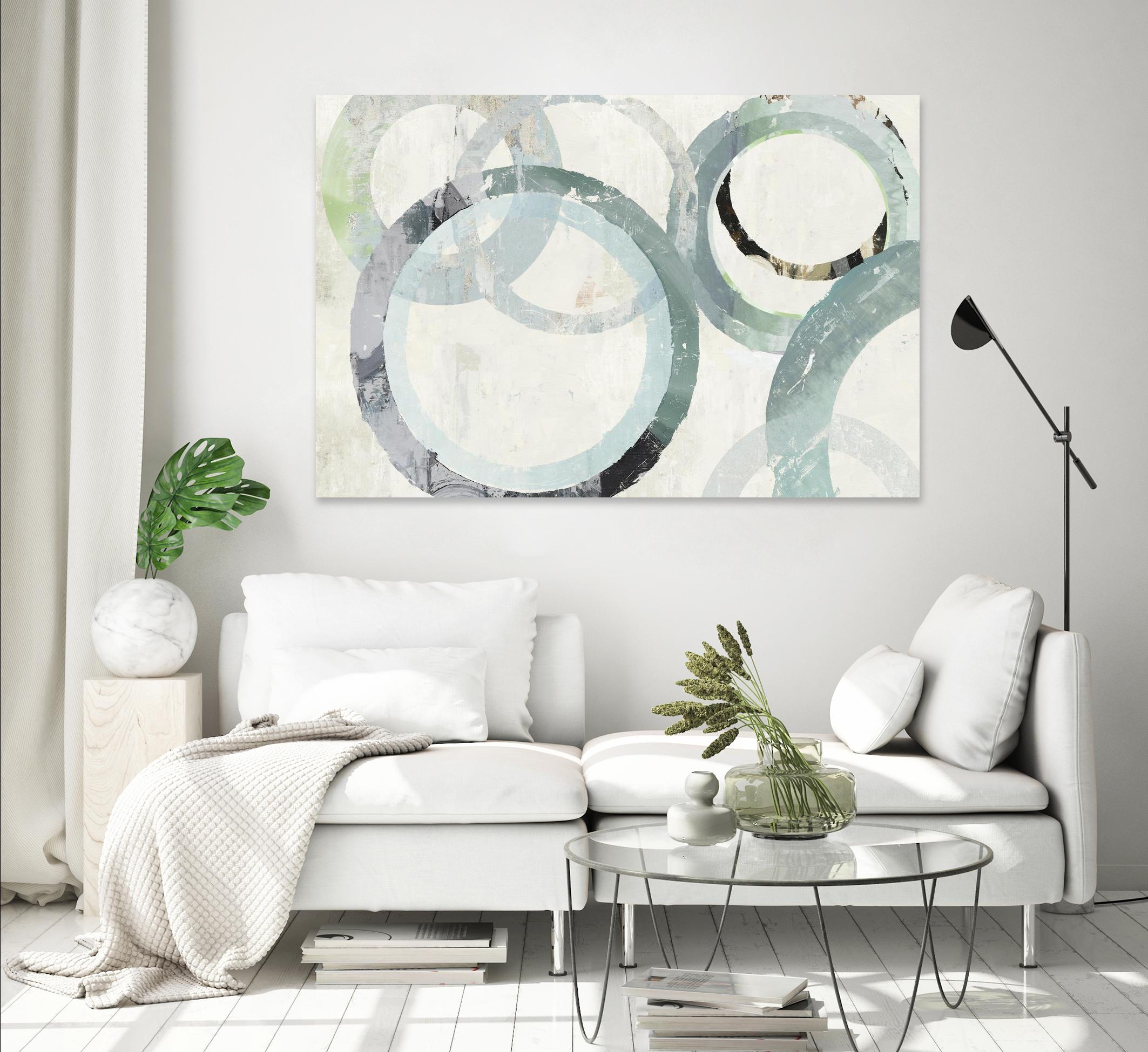 Pale Blues I by Tom Reeves on GIANT ART - green abstract