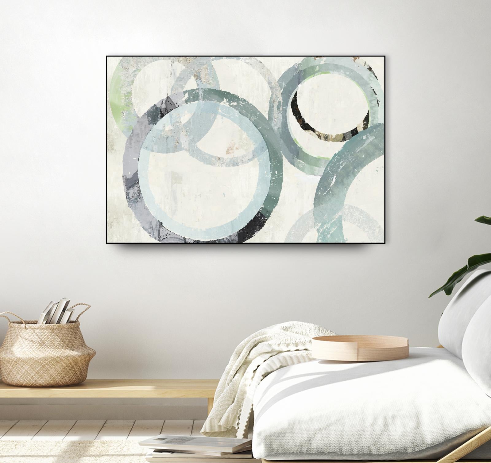 Pale Blues I by Tom Reeves on GIANT ART - green abstract