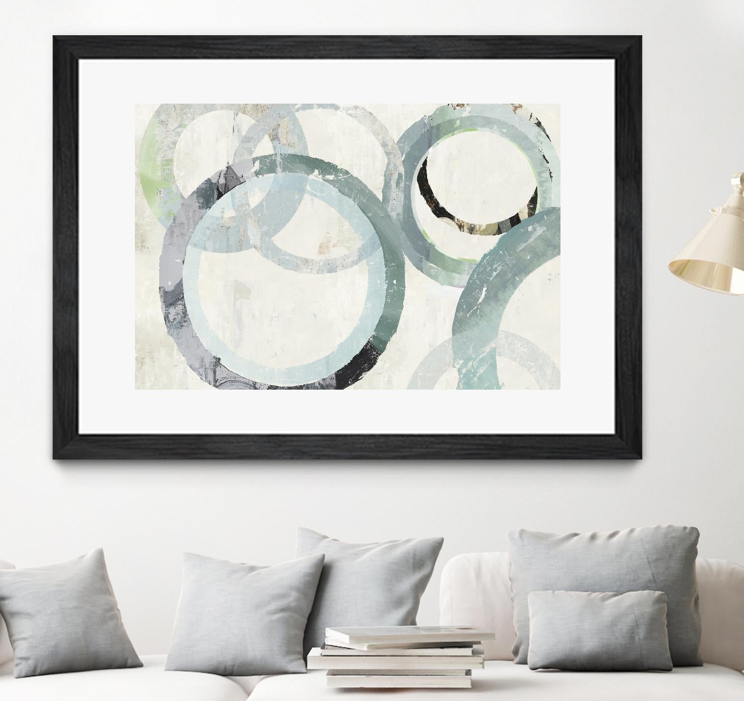 Pale Blues I by Tom Reeves on GIANT ART - green abstract