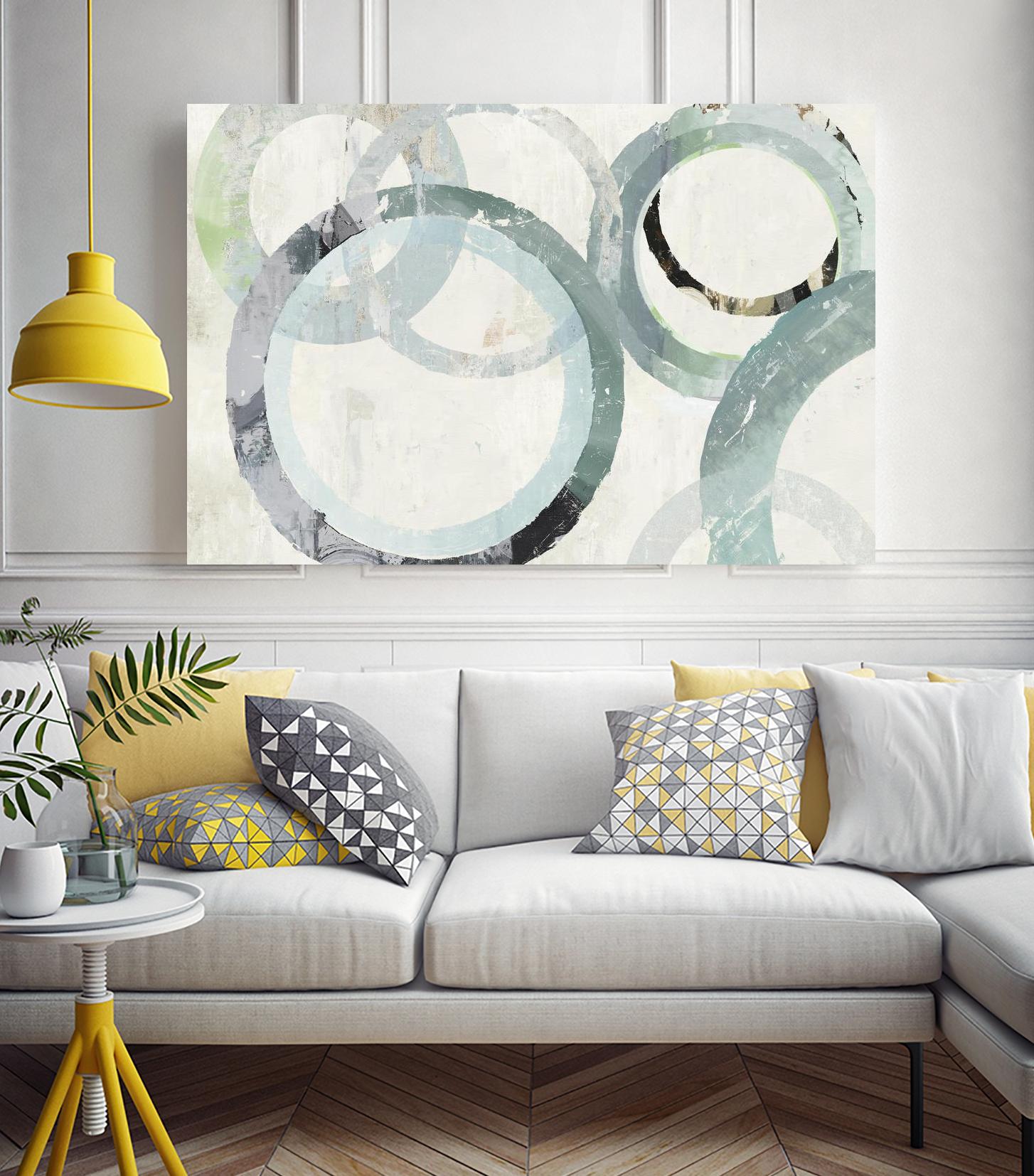 Pale Blues I by Tom Reeves on GIANT ART - green abstract