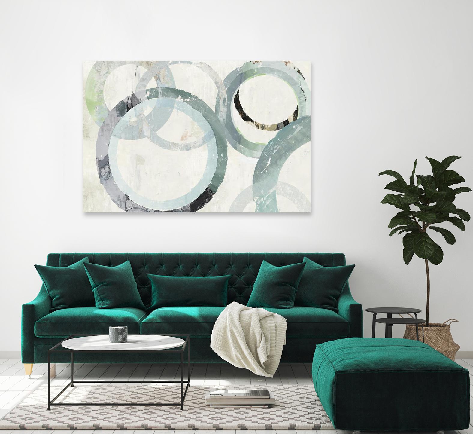 Pale Blues I by Tom Reeves on GIANT ART - green abstract