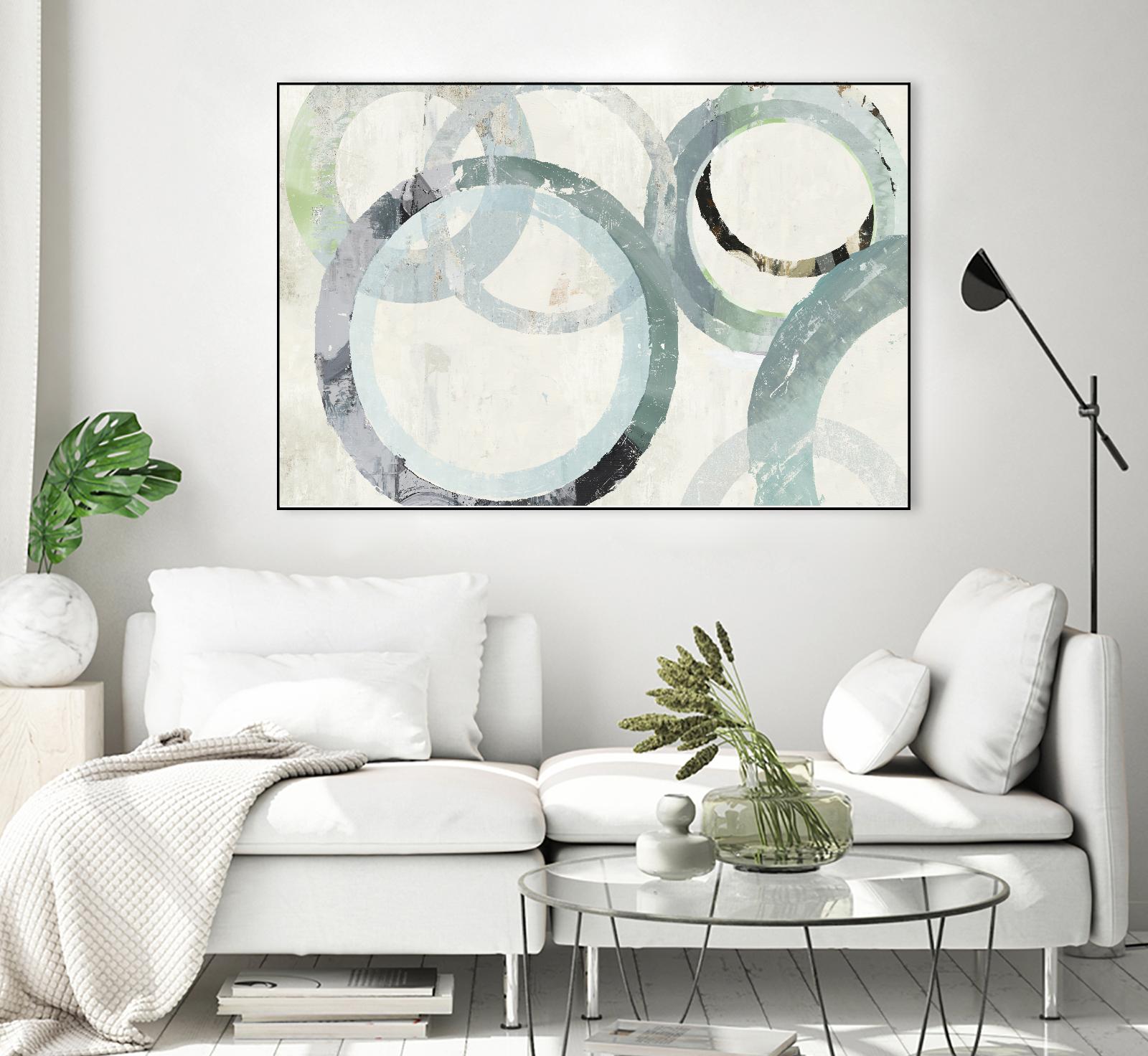 Pale Blues I by Tom Reeves on GIANT ART - green abstract