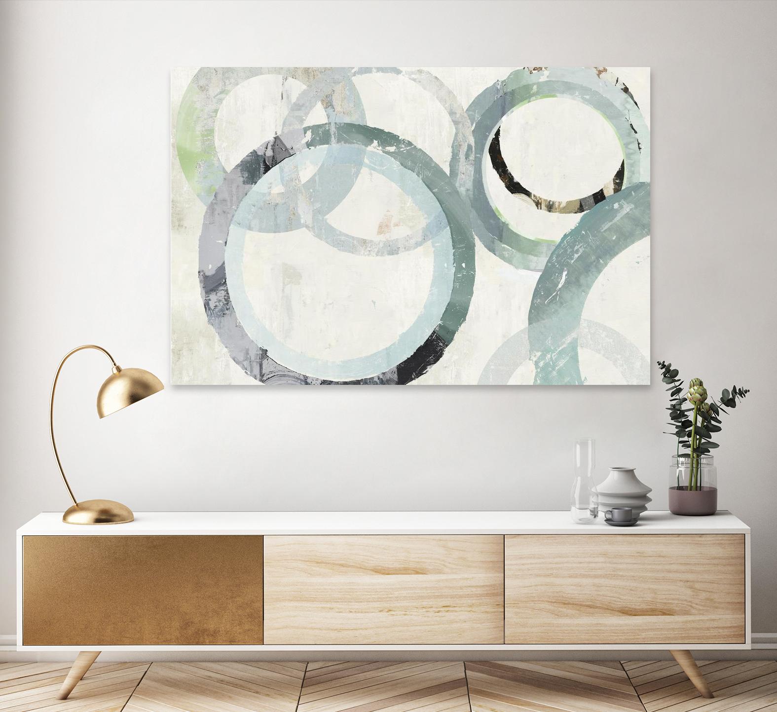 Pale Blues I by Tom Reeves on GIANT ART - green abstract