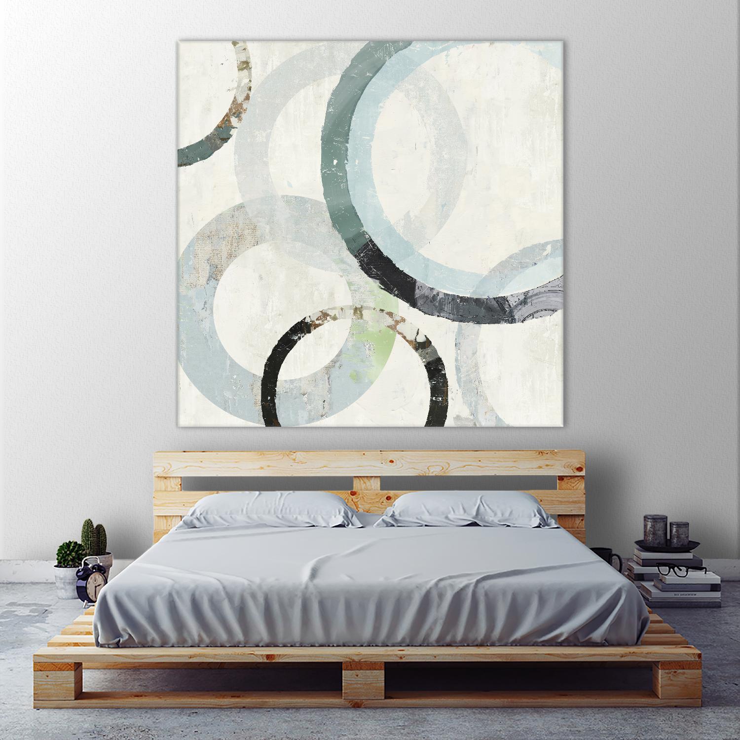 Pale Blues III by Tom Reeves on GIANT ART - green abstract