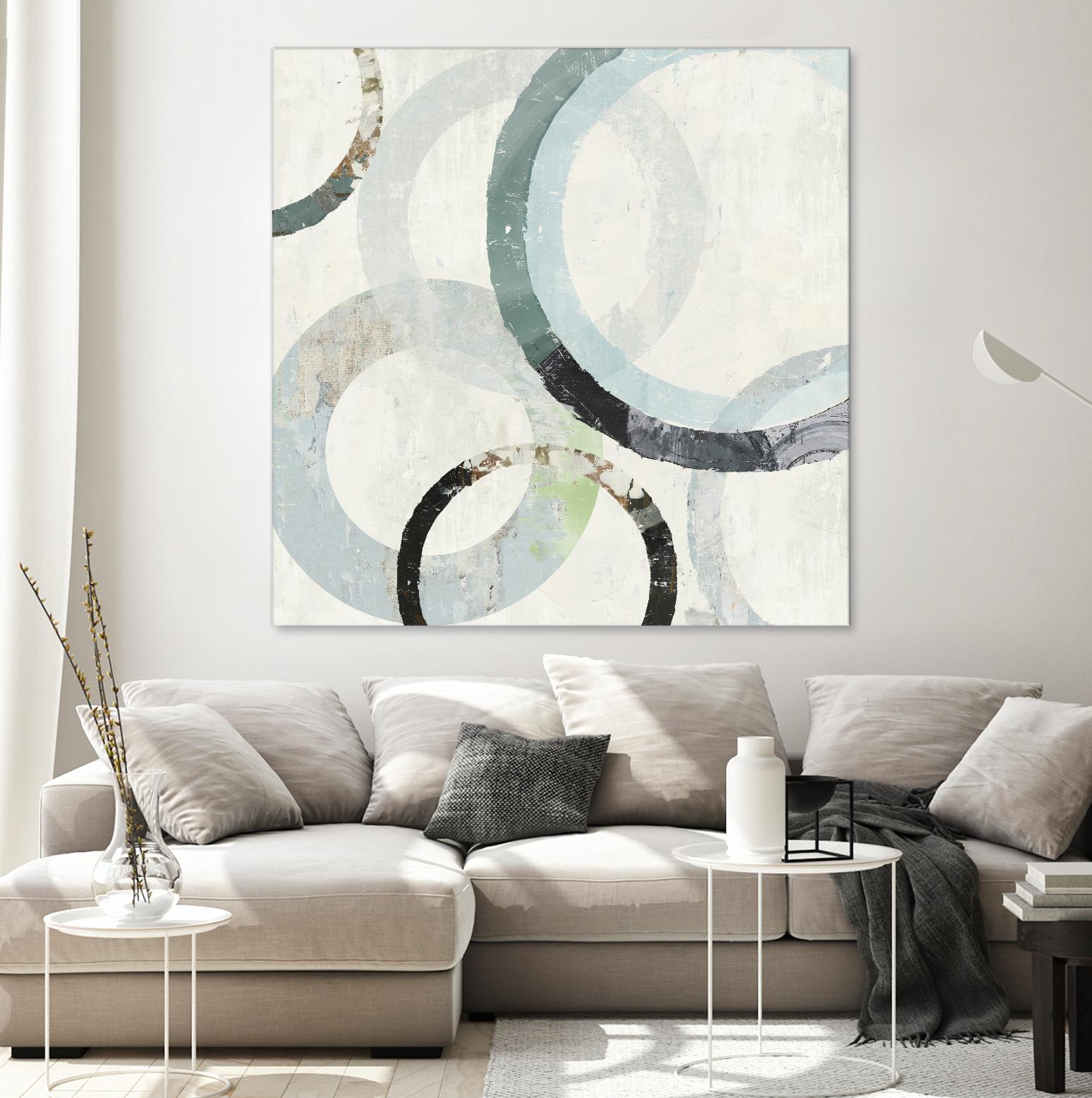 Pale Blues III by Tom Reeves on GIANT ART - green abstract