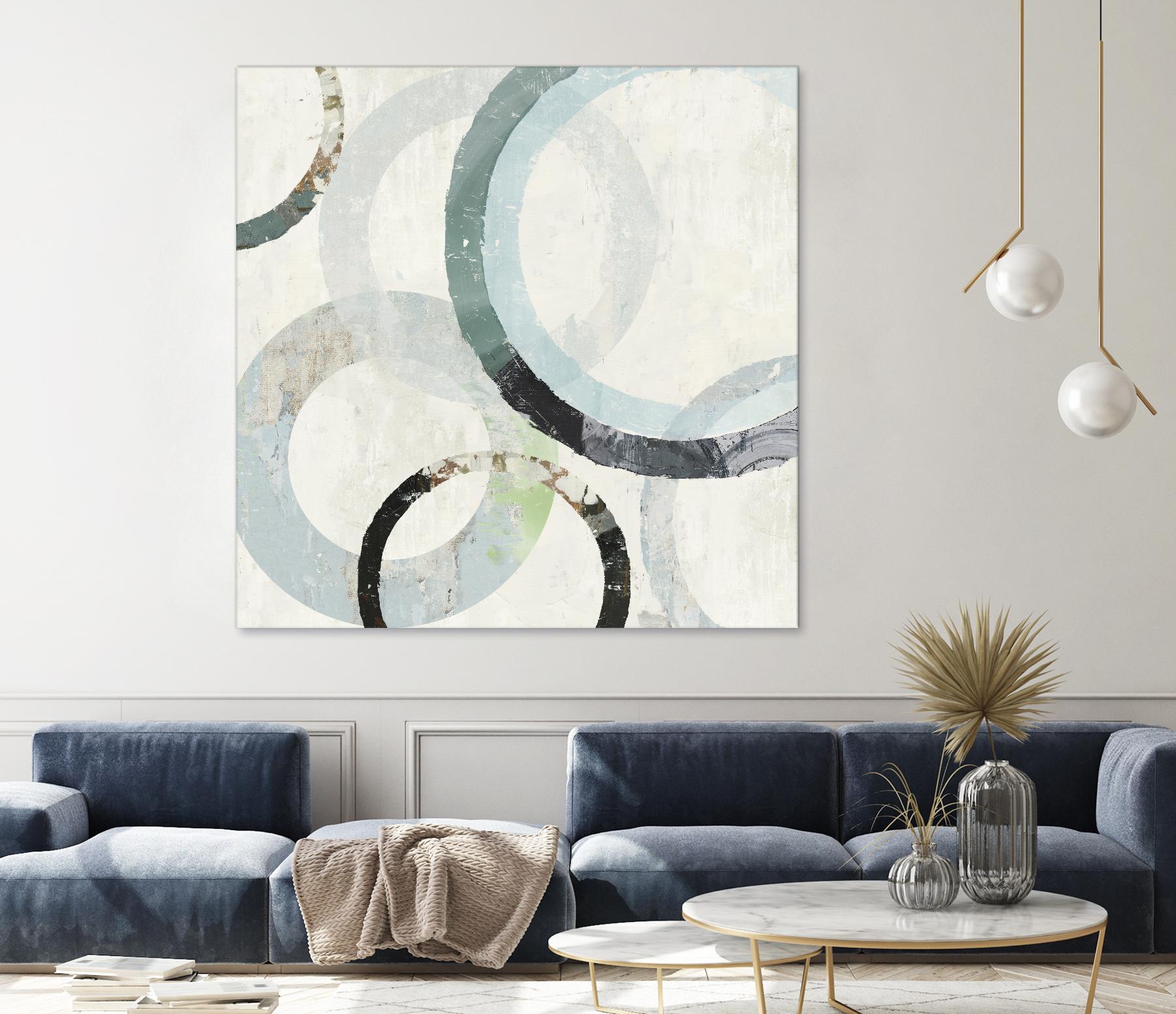 Pale Blues III by Tom Reeves on GIANT ART - green abstract