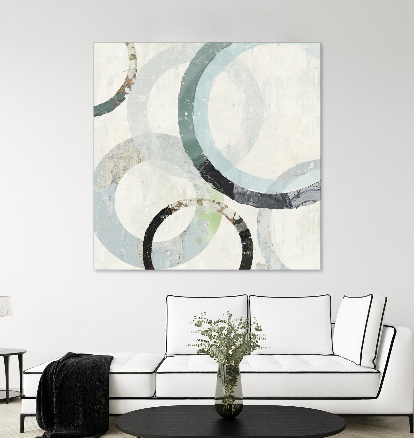 Pale Blues III by Tom Reeves on GIANT ART - green abstract