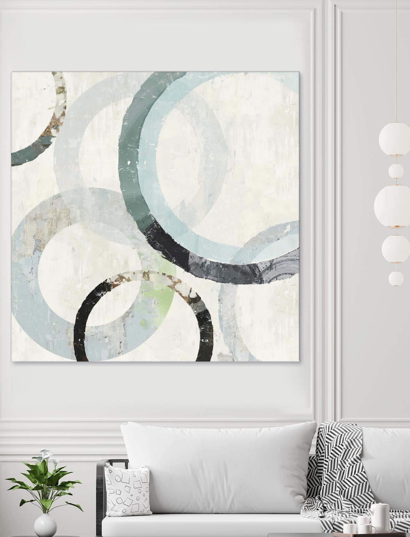 Pale Blues III by Tom Reeves on GIANT ART - green abstract