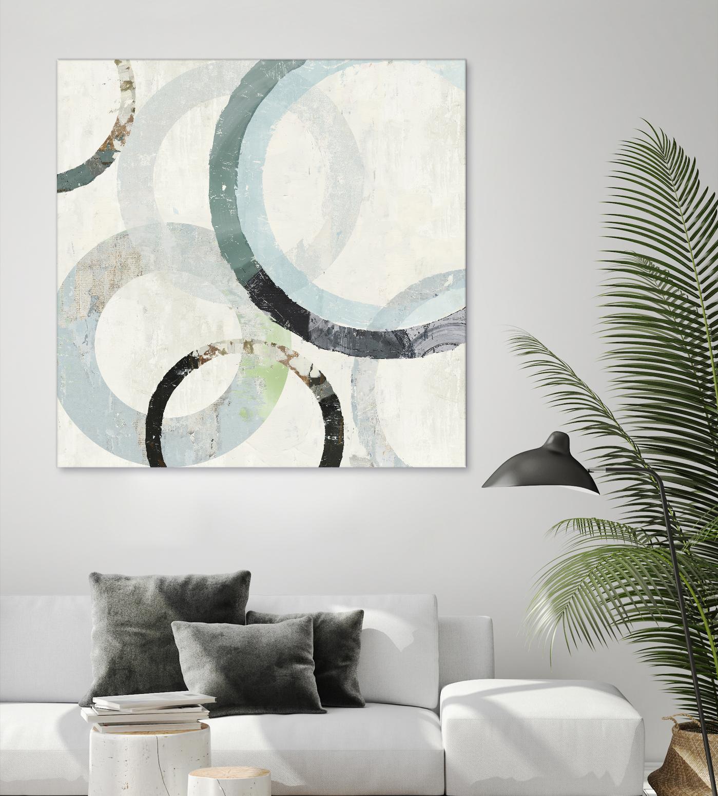 Pale Blues III by Tom Reeves on GIANT ART - green abstract