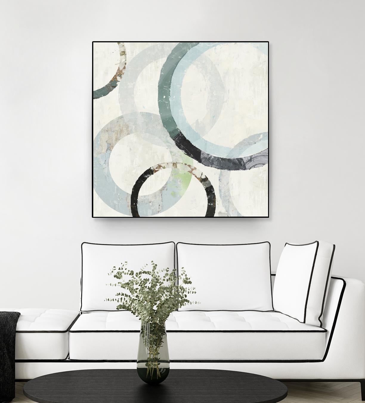 Pale Blues III by Tom Reeves on GIANT ART - green abstract