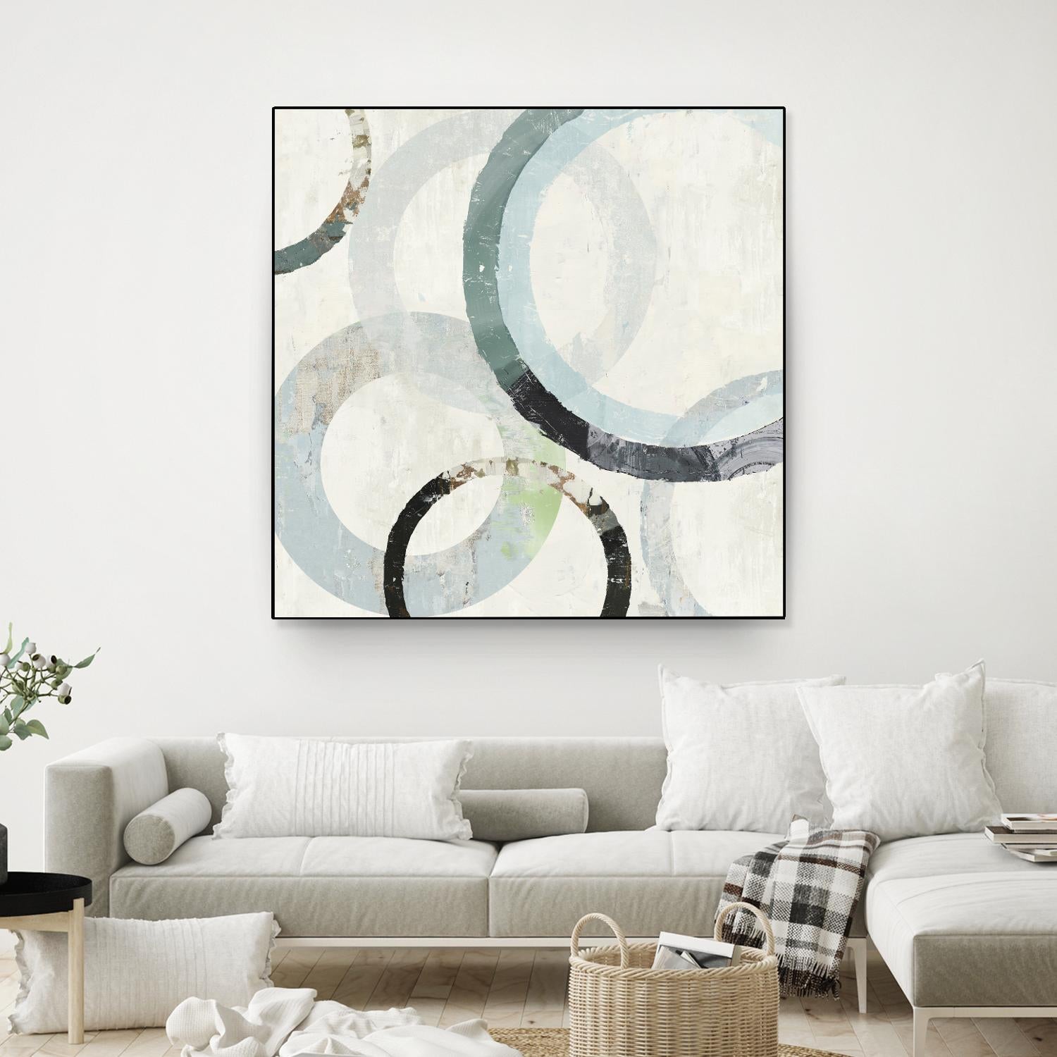 Pale Blues III by Tom Reeves on GIANT ART - green abstract