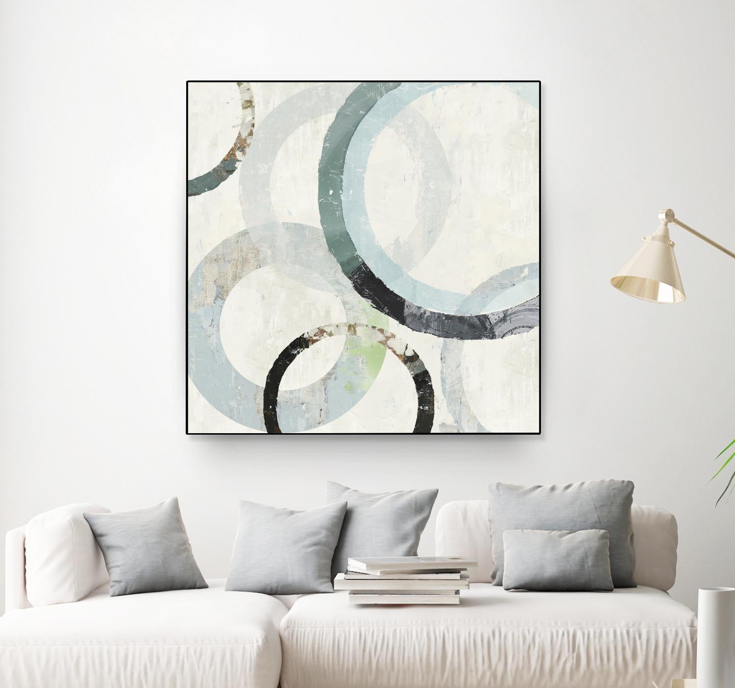 Pale Blues III by Tom Reeves on GIANT ART - green abstract