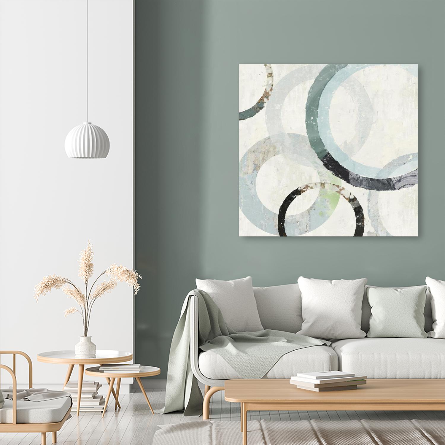 Pale Blues III by Tom Reeves on GIANT ART - green abstract