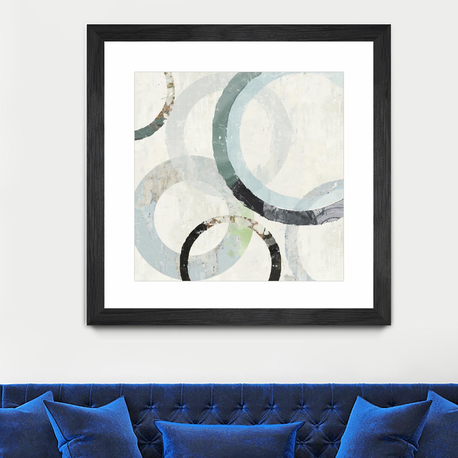 Pale Blues III by Tom Reeves on GIANT ART - green abstract