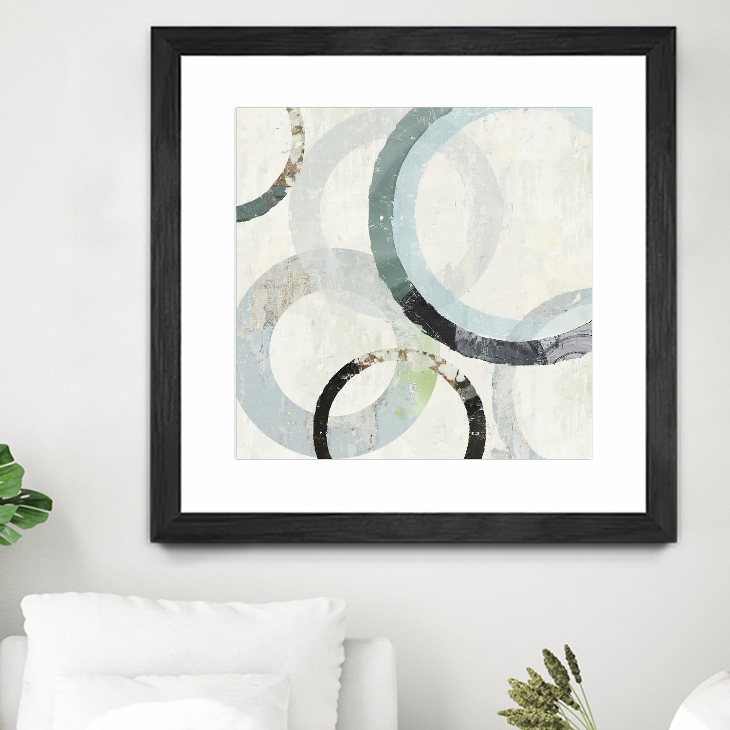 Pale Blues III by Tom Reeves on GIANT ART - green abstract