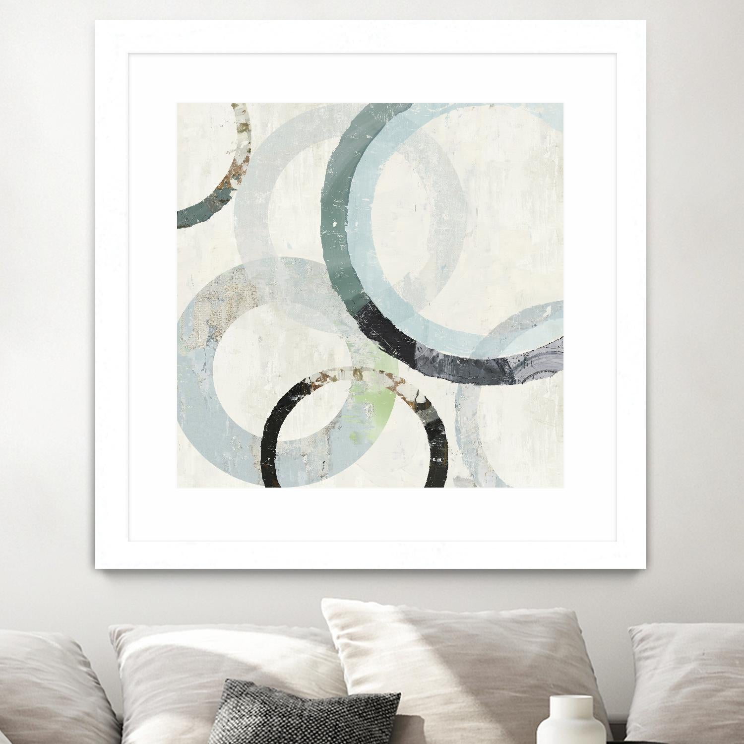 Pale Blues III by Tom Reeves on GIANT ART - green abstract