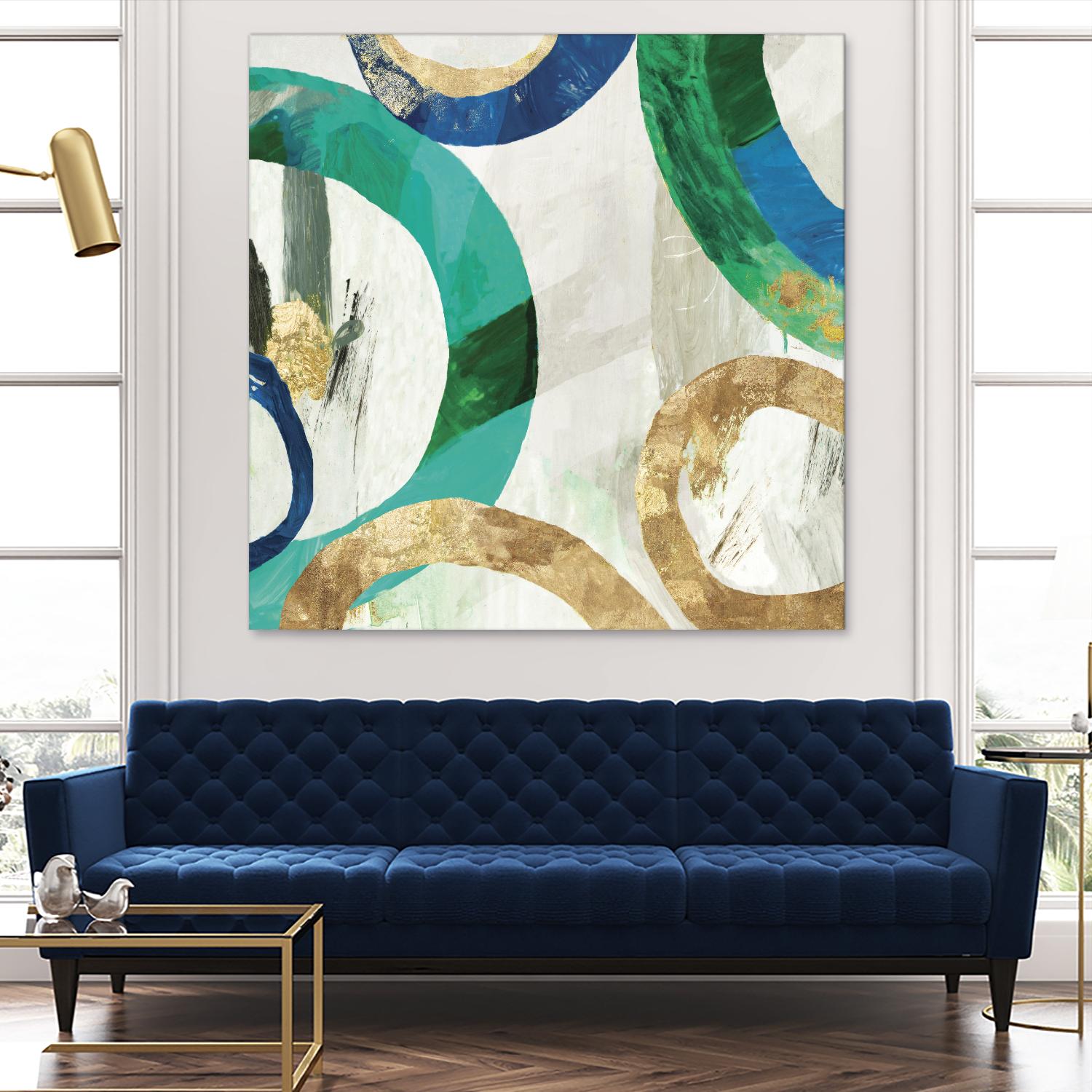 Green Rings I by Tom Reeves on GIANT ART - green abstract