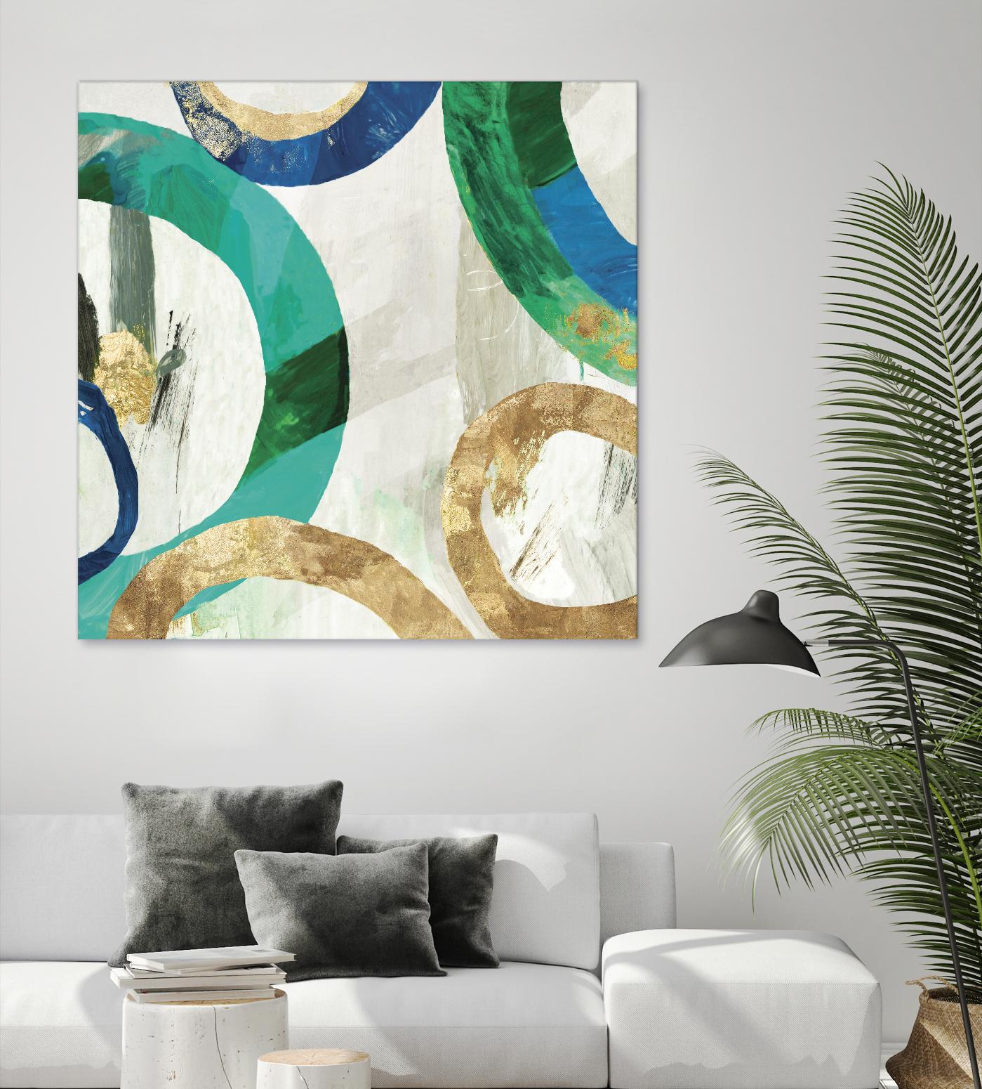 Green Rings I by Tom Reeves on GIANT ART - green abstract