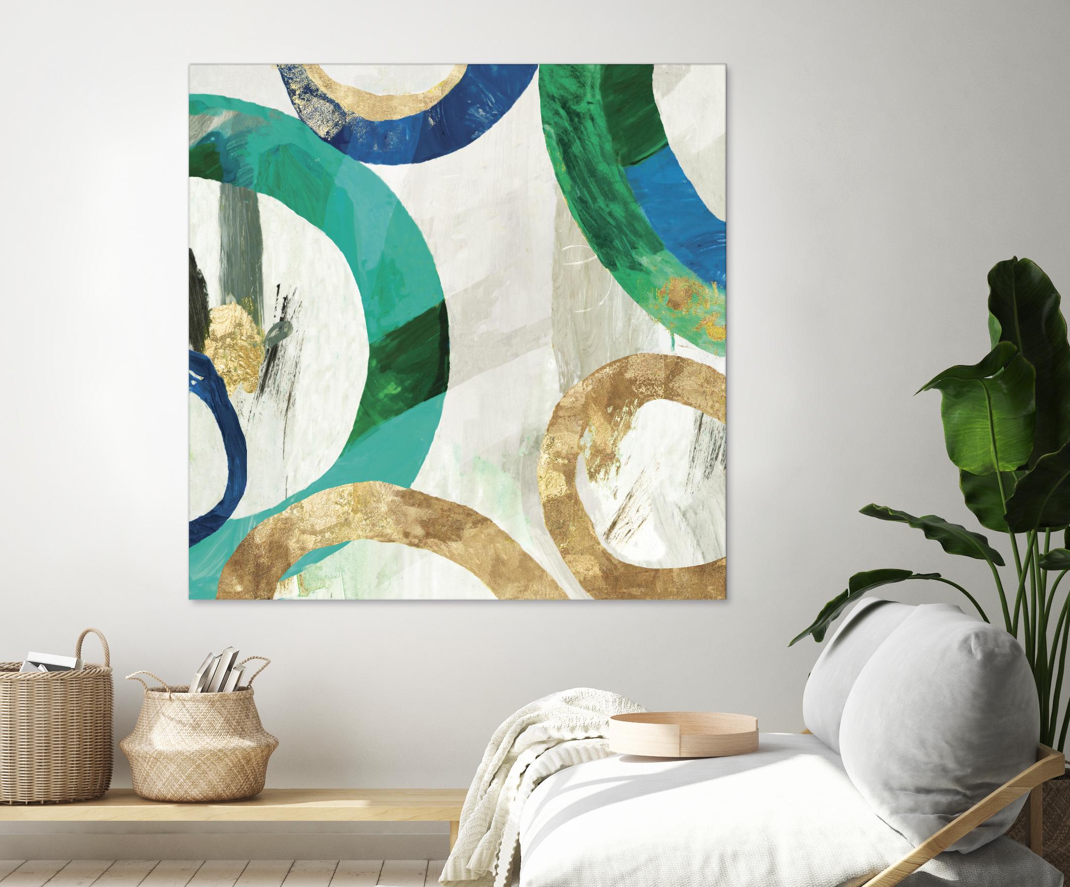 Green Rings I by Tom Reeves on GIANT ART - green abstract