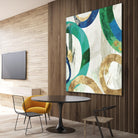 Green Rings I by Tom Reeves on GIANT ART - green abstract