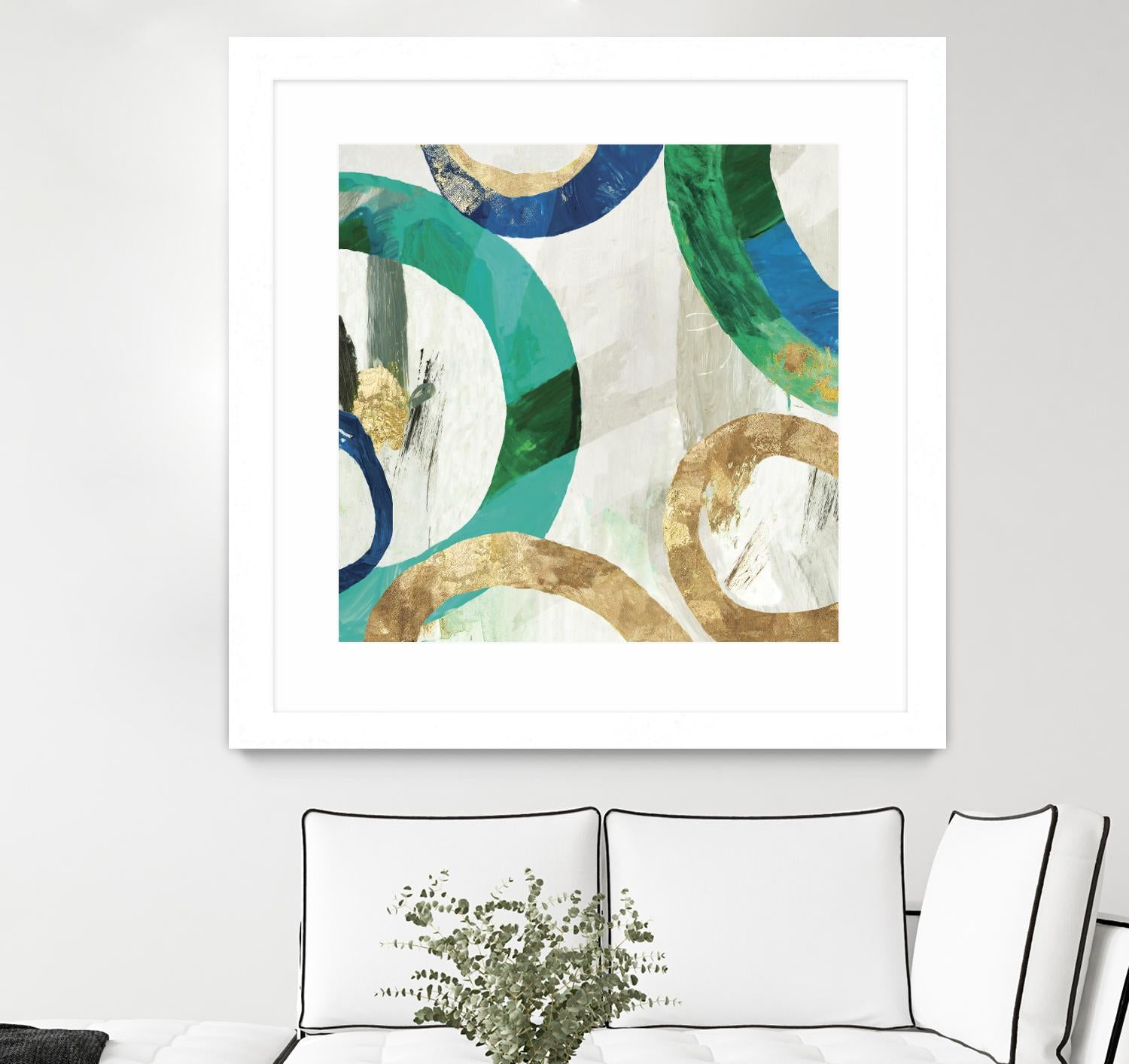 Green Rings I by Tom Reeves on GIANT ART - green abstract