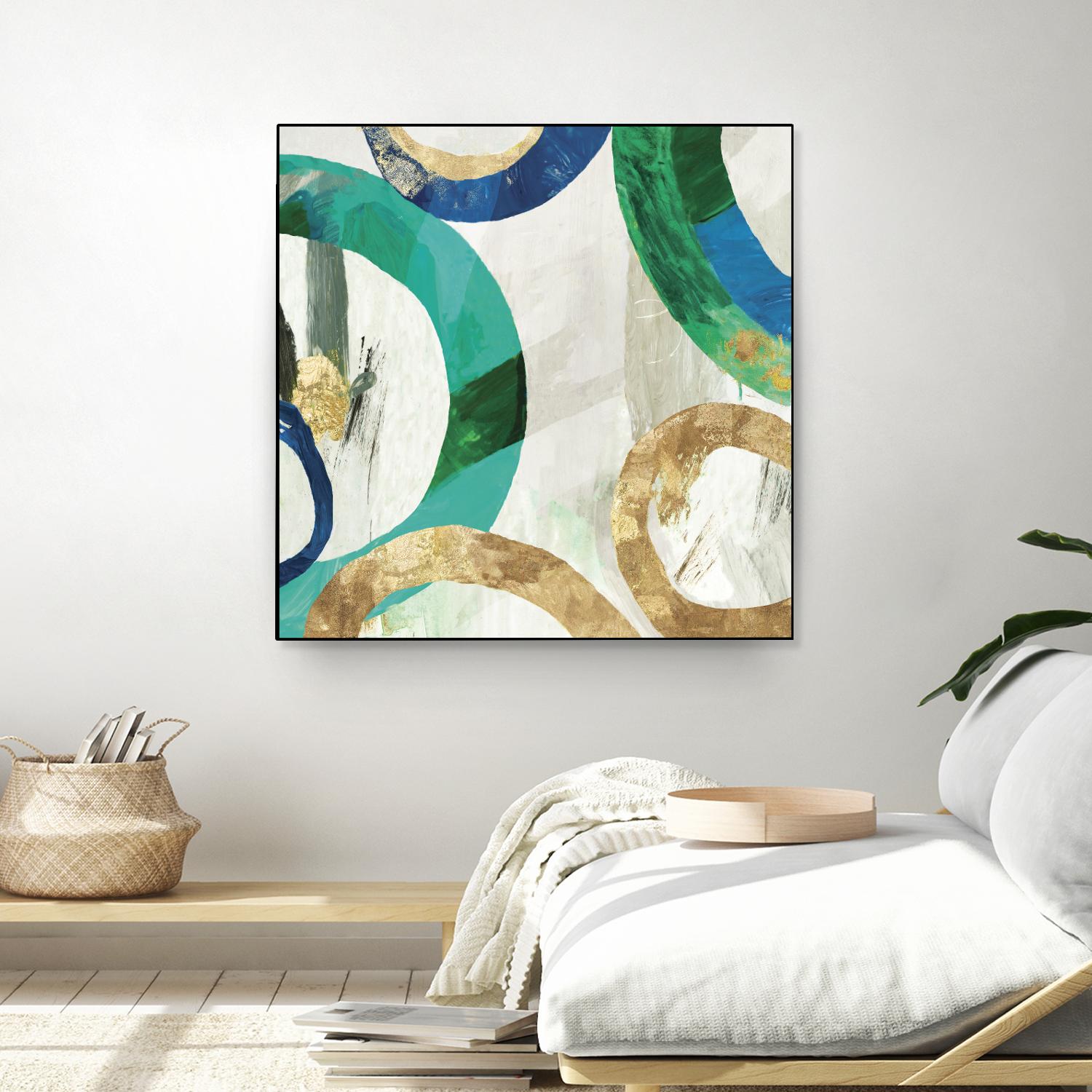 Green Rings I by Tom Reeves on GIANT ART - green abstract