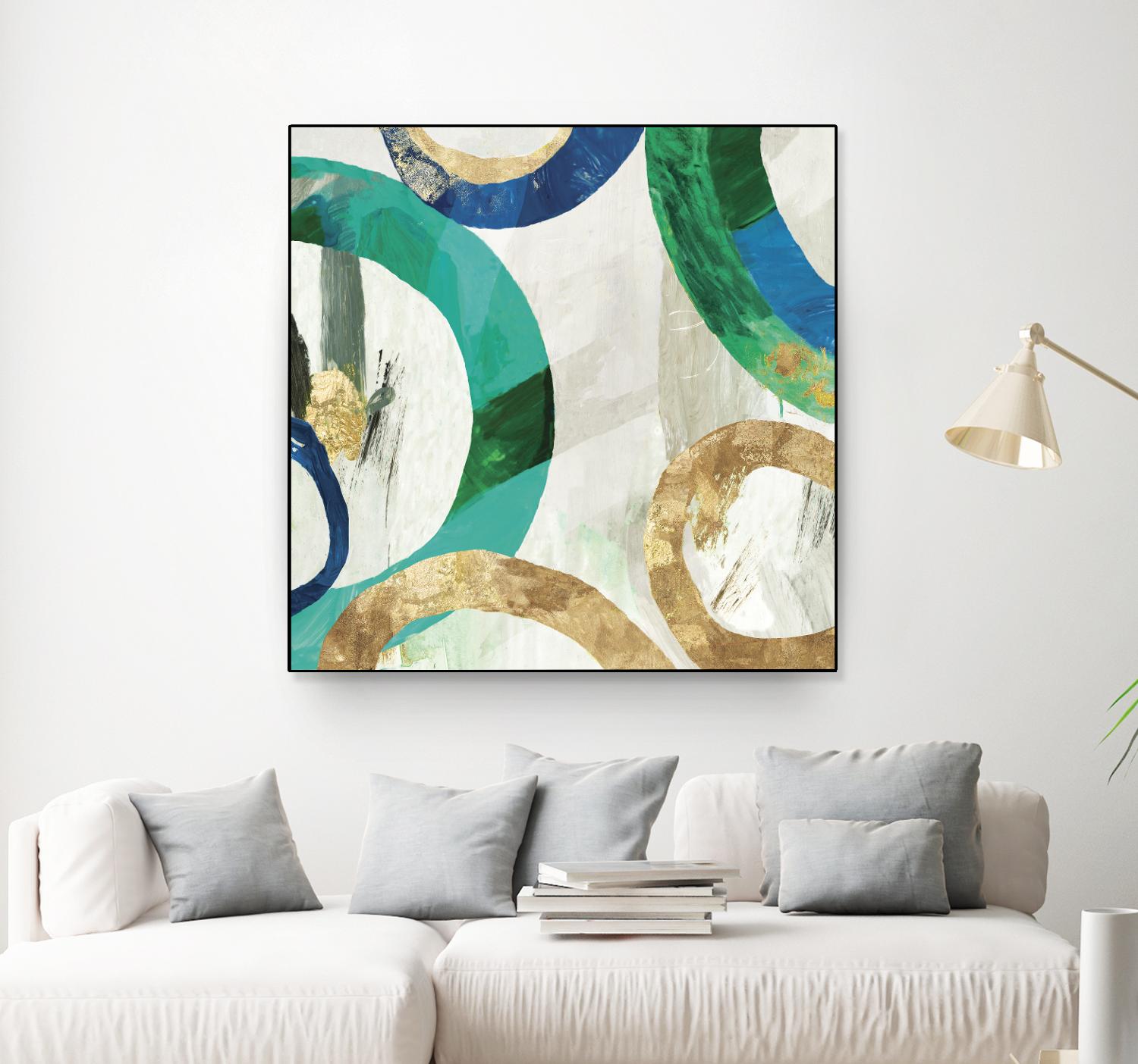 Green Rings I by Tom Reeves on GIANT ART - green abstract