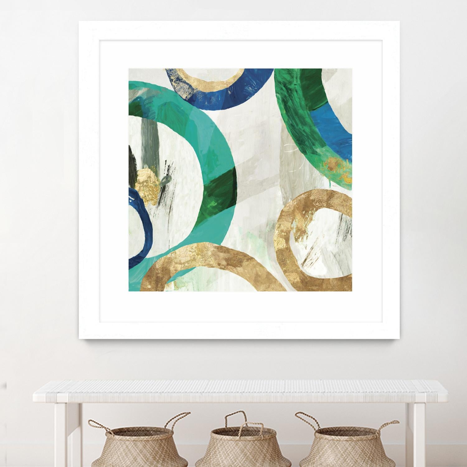 Green Rings I by Tom Reeves on GIANT ART - green abstract