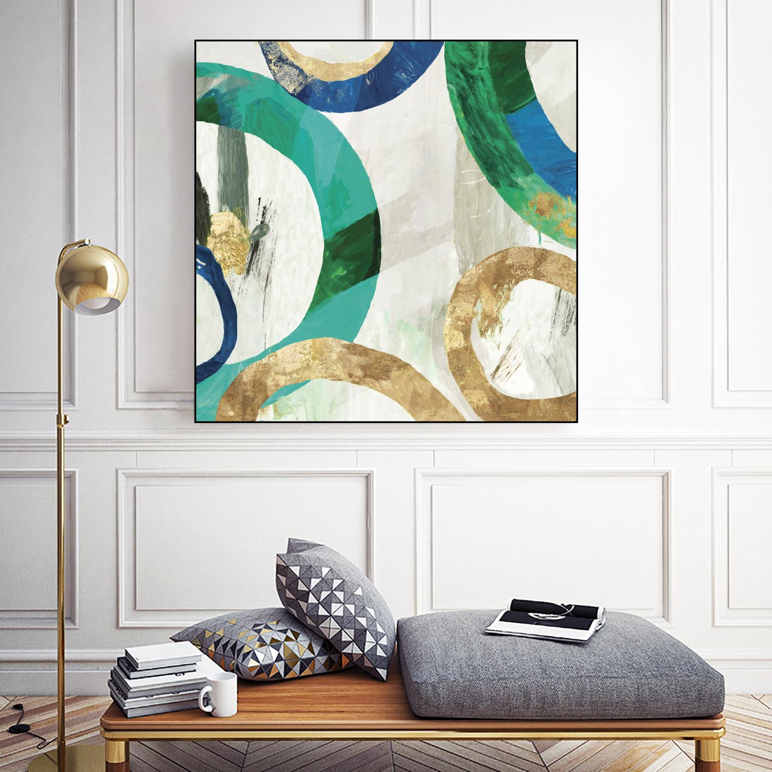 Green Rings I by Tom Reeves on GIANT ART - green abstract