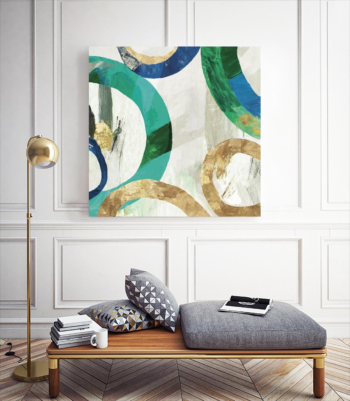 Green Rings I by Tom Reeves on GIANT ART - green abstract