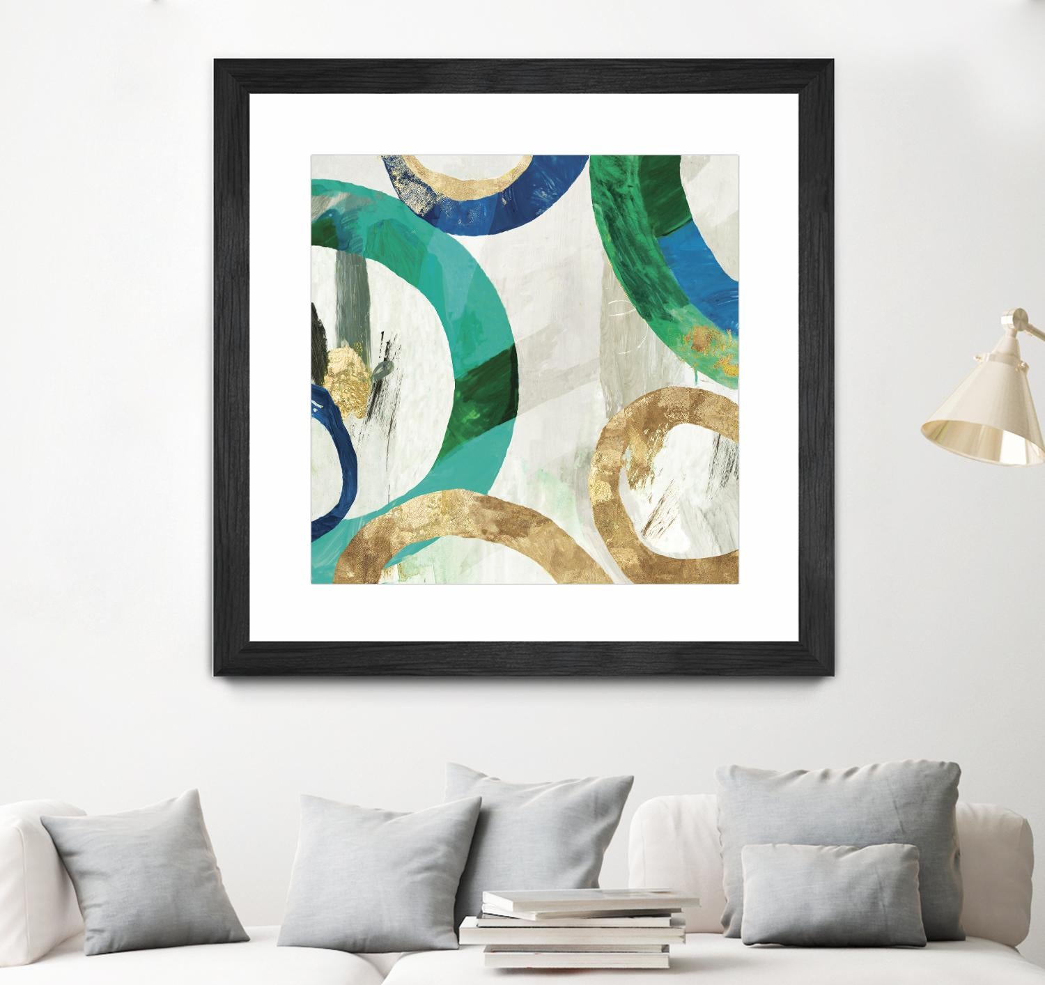 Green Rings I by Tom Reeves on GIANT ART - green abstract