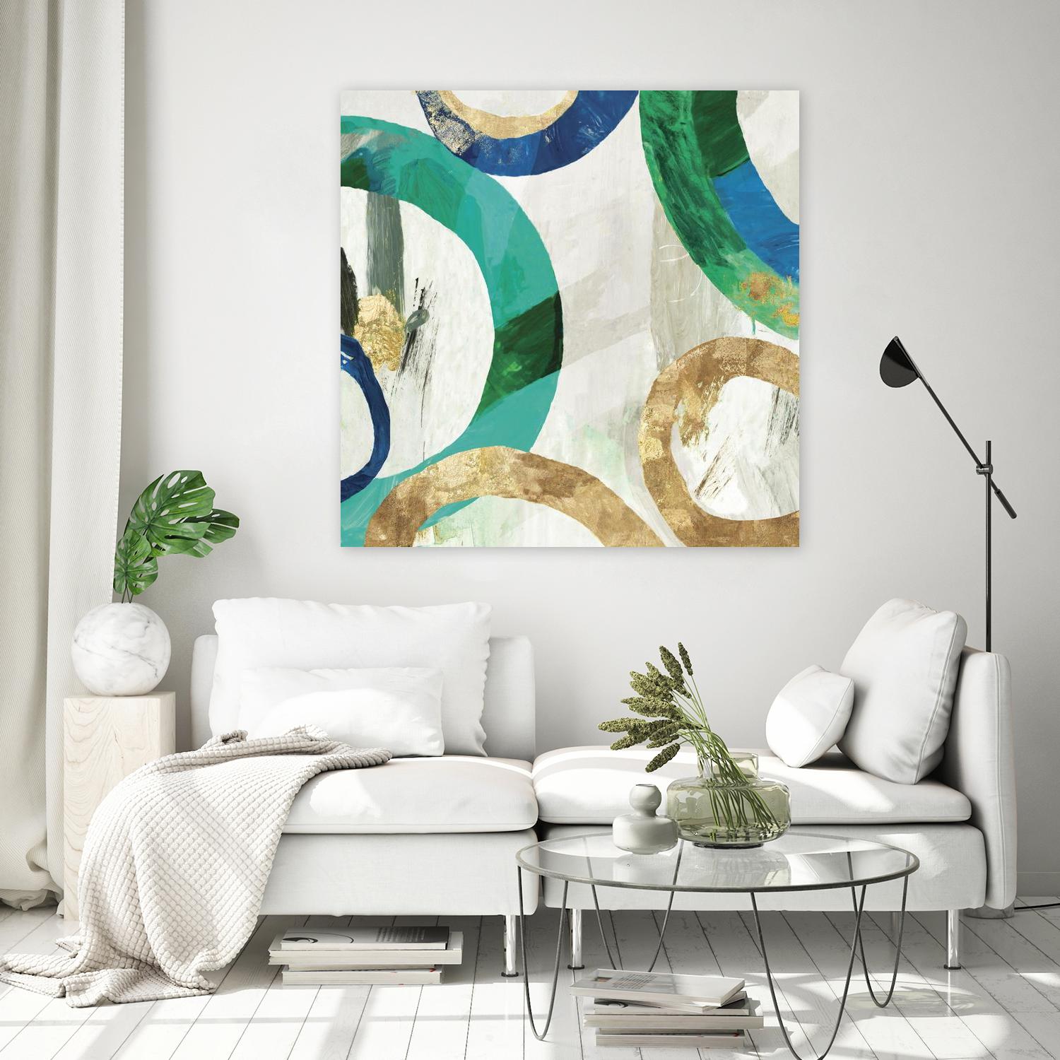 Green Rings I by Tom Reeves on GIANT ART - green abstract