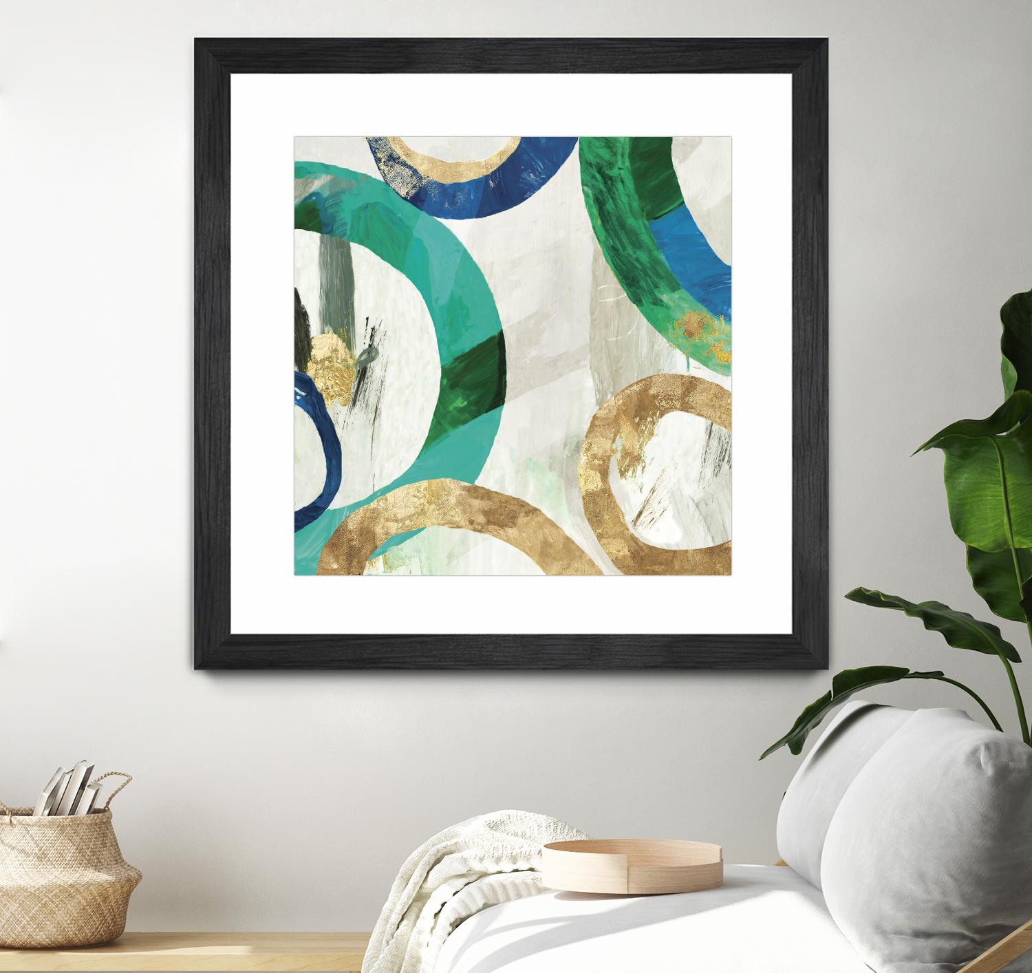 Green Rings I by Tom Reeves on GIANT ART - green abstract