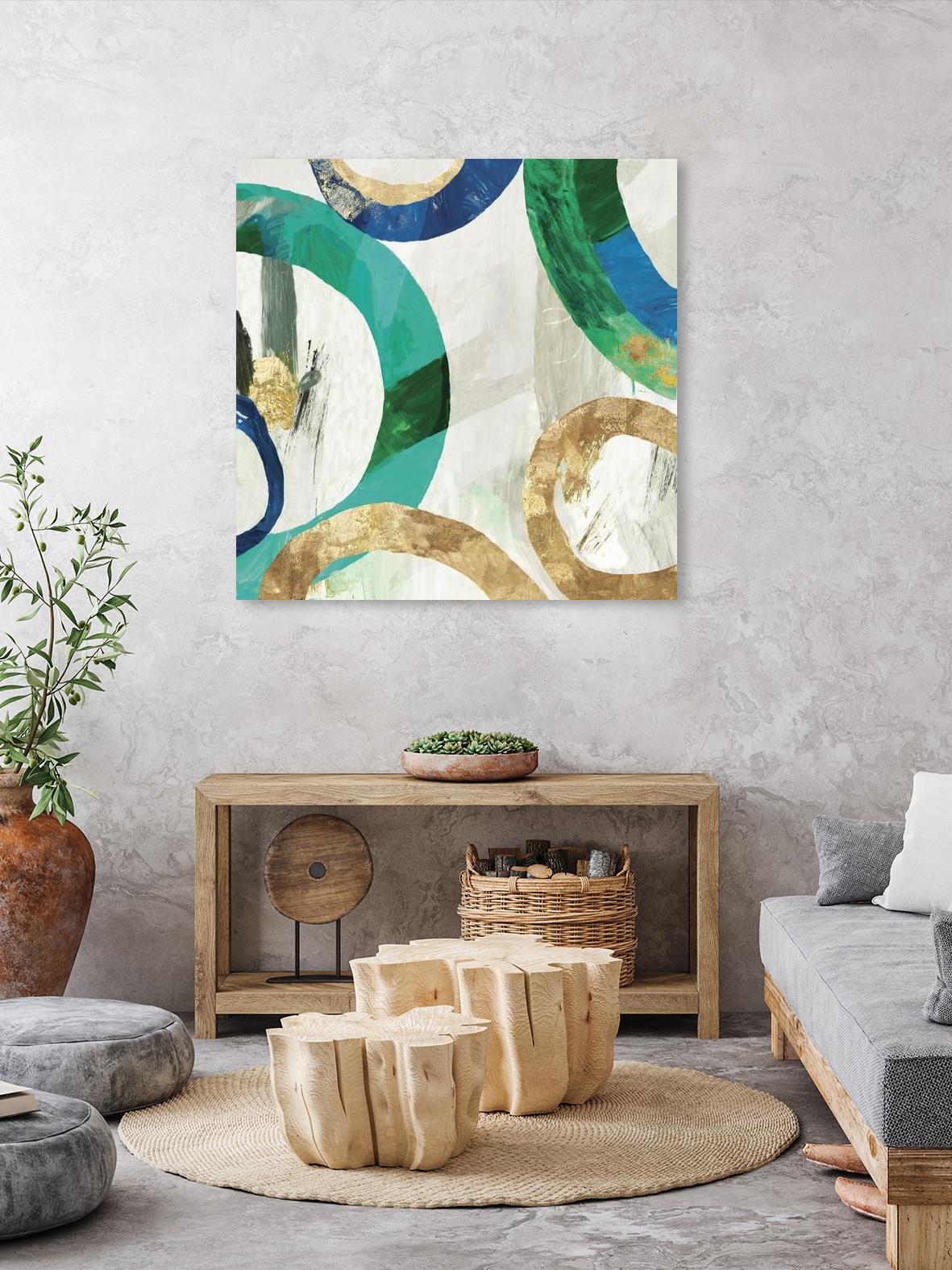 Green Rings I by Tom Reeves on GIANT ART - green abstract