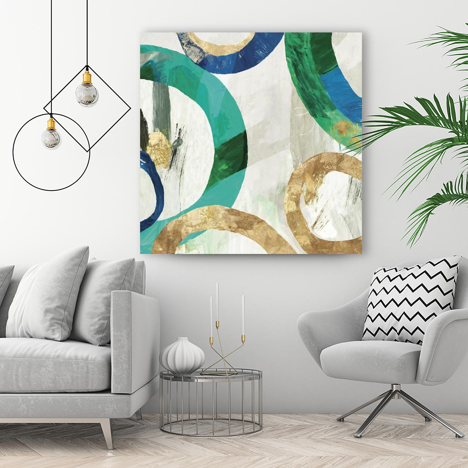 Green Rings I by Tom Reeves on GIANT ART - green abstract