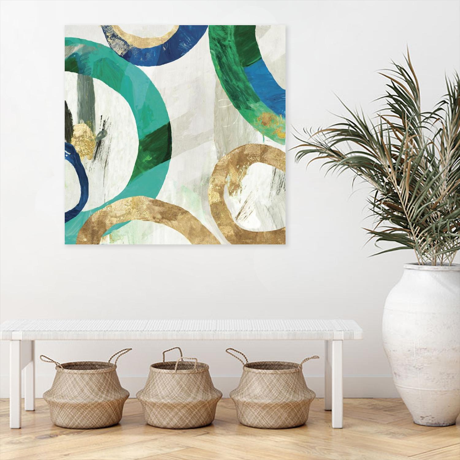 Green Rings I by Tom Reeves on GIANT ART - green abstract