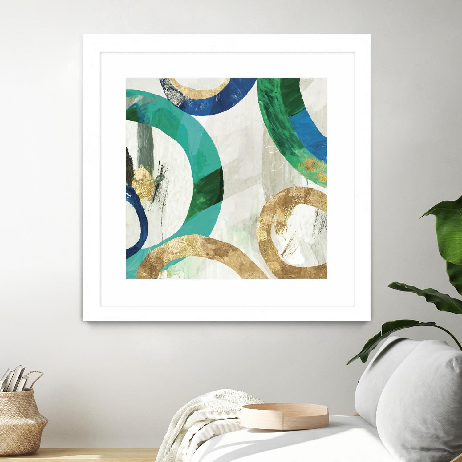 Green Rings I by Tom Reeves on GIANT ART - green abstract